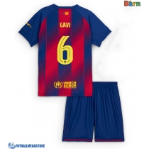 Fotballdrakt Barn Barcelona Paez Gavi #6 Hjemmedraktsett 2025-26 Kortermet (+ Korte bukser)